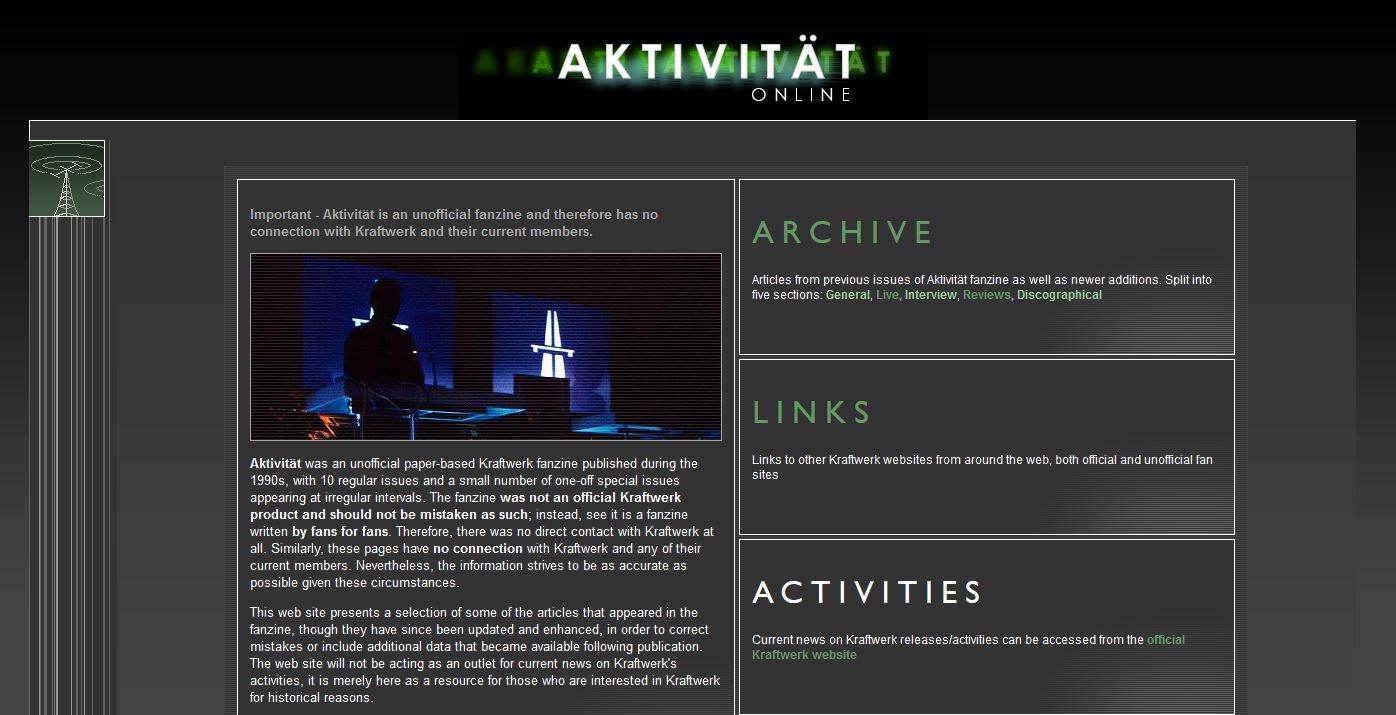 Aktivität Fanzine Website